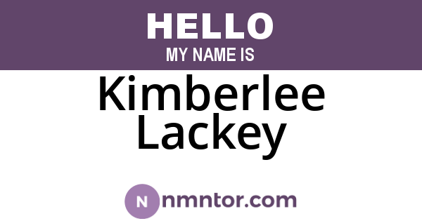Kimberlee Lackey