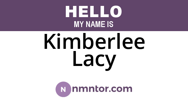 Kimberlee Lacy