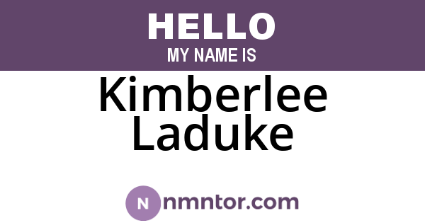 Kimberlee Laduke