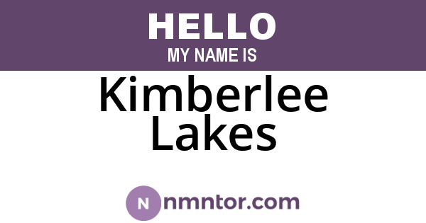 Kimberlee Lakes