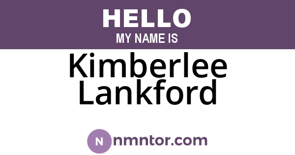Kimberlee Lankford