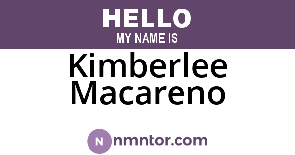 Kimberlee Macareno