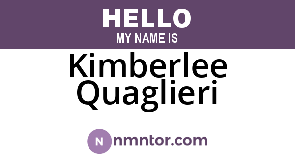 Kimberlee Quaglieri
