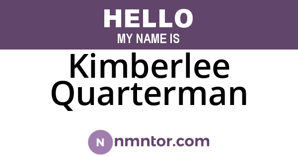 Kimberlee Quarterman