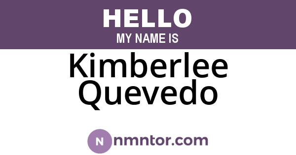 Kimberlee Quevedo