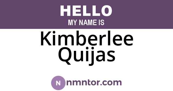 Kimberlee Quijas
