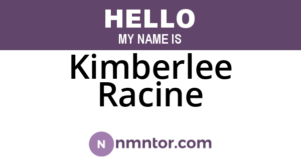 Kimberlee Racine