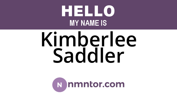 Kimberlee Saddler