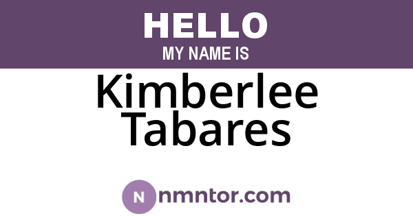 Kimberlee Tabares