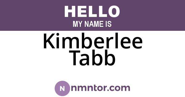 Kimberlee Tabb