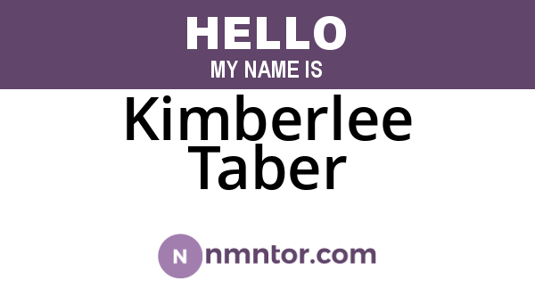 Kimberlee Taber