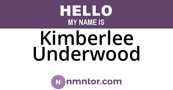 Kimberlee Underwood