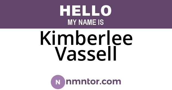 Kimberlee Vassell