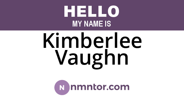 Kimberlee Vaughn