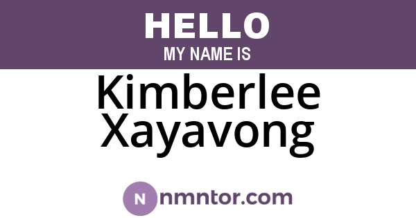 Kimberlee Xayavong