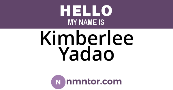 Kimberlee Yadao