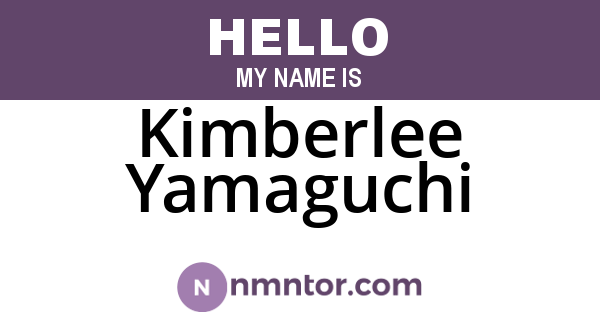 Kimberlee Yamaguchi