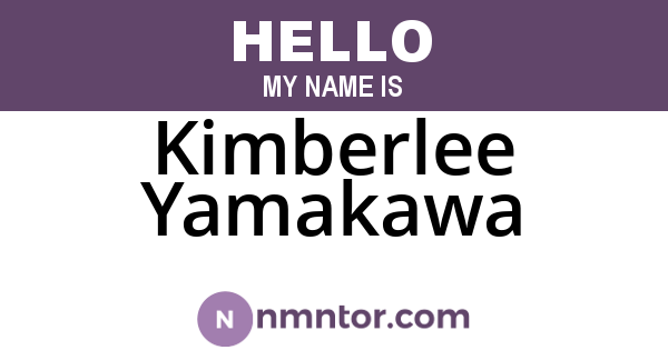 Kimberlee Yamakawa