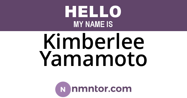 Kimberlee Yamamoto