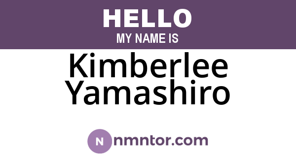 Kimberlee Yamashiro