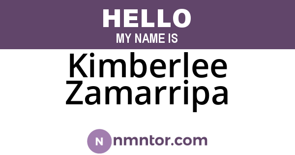 Kimberlee Zamarripa