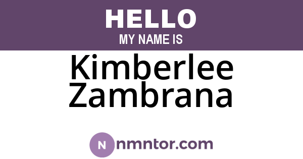 Kimberlee Zambrana