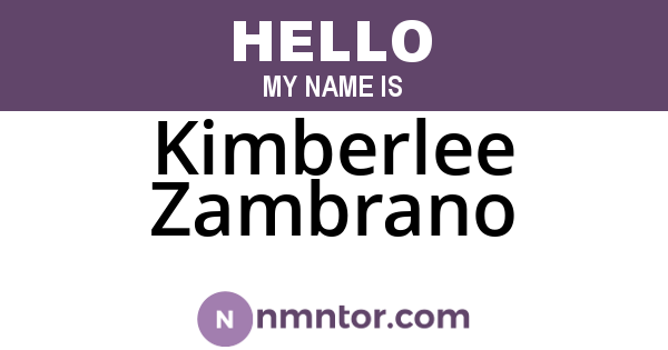 Kimberlee Zambrano