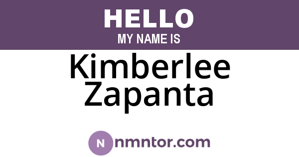 Kimberlee Zapanta