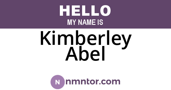 Kimberley Abel