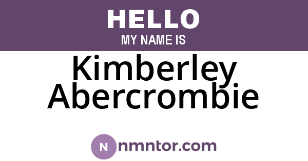 Kimberley Abercrombie