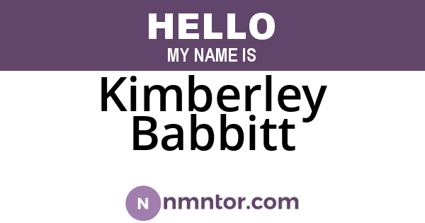 Kimberley Babbitt