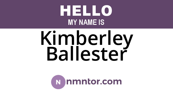 Kimberley Ballester