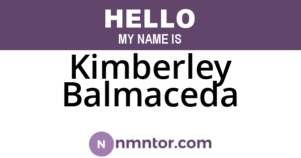Kimberley Balmaceda