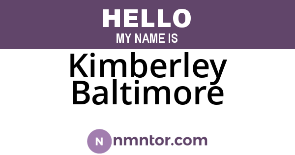 Kimberley Baltimore