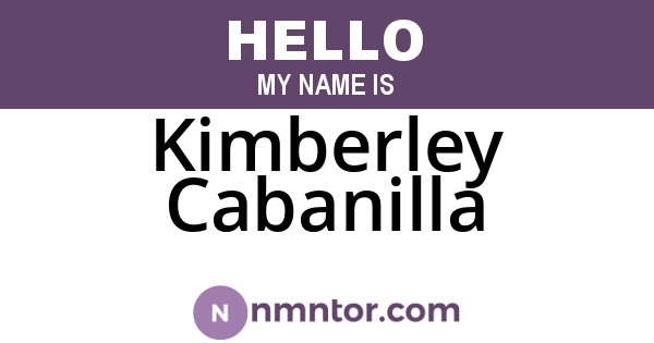 Kimberley Cabanilla