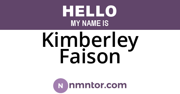Kimberley Faison