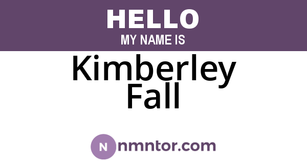 Kimberley Fall