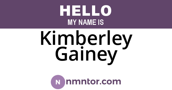 Kimberley Gainey