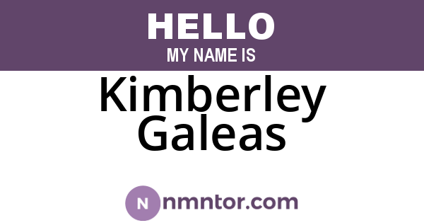 Kimberley Galeas