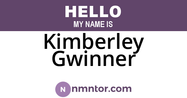 Kimberley Gwinner