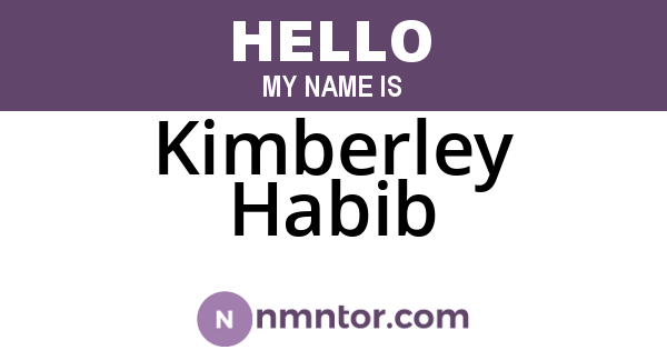 Kimberley Habib