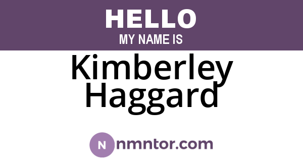 Kimberley Haggard