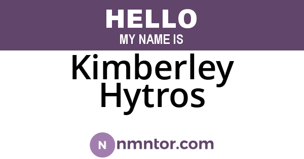 Kimberley Hytros