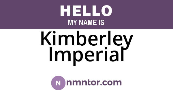 Kimberley Imperial