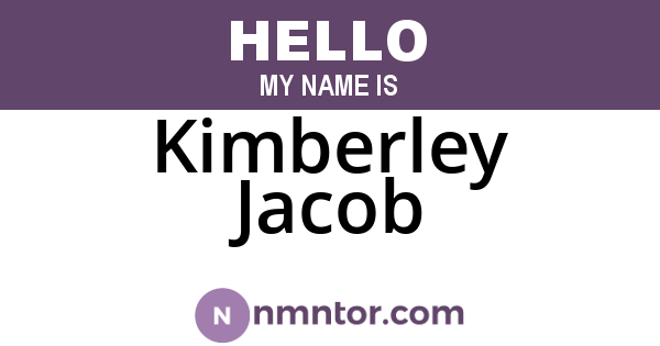 Kimberley Jacob