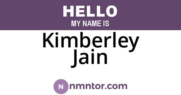 Kimberley Jain