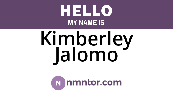 Kimberley Jalomo