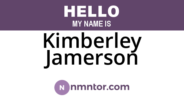 Kimberley Jamerson