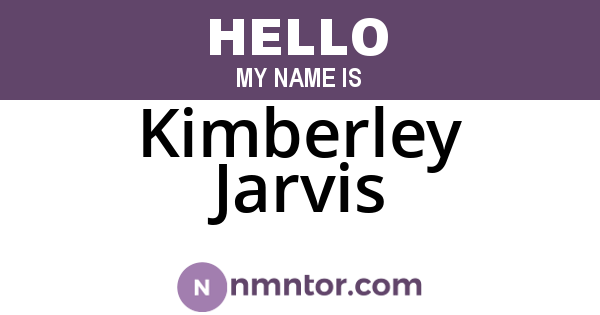 Kimberley Jarvis