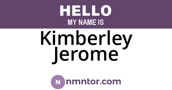 Kimberley Jerome